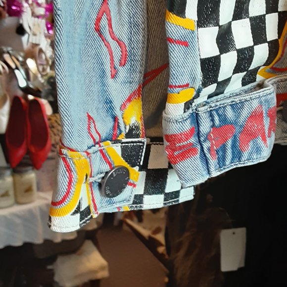 VICTORIOUS DENIM COOL SKATER STYLE JACKET MEN'S UNISEX - Picture 5 of 7